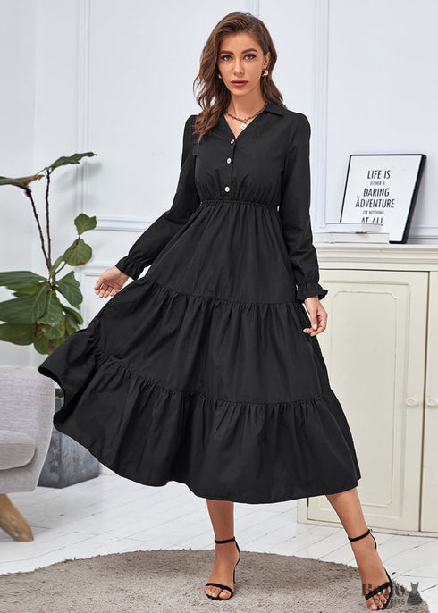 Autumn and WinterBacl boho dress